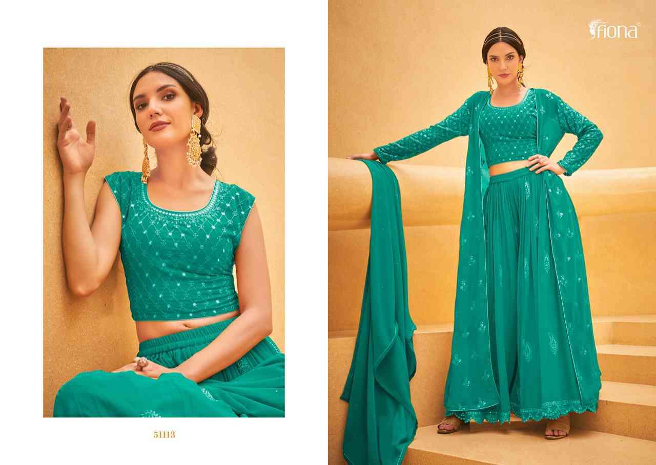 Fiona Teal Green Embroidered Lehenga Choli Set with Dupatta – Bridal & Festive Wear