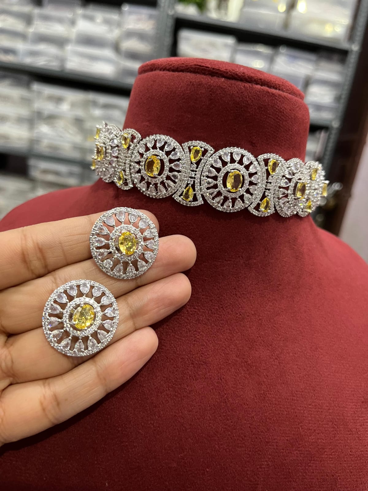 American Diamond Choker Necklace