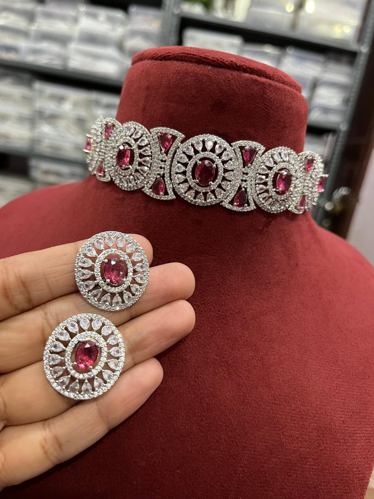 American Diamond Choker Necklace