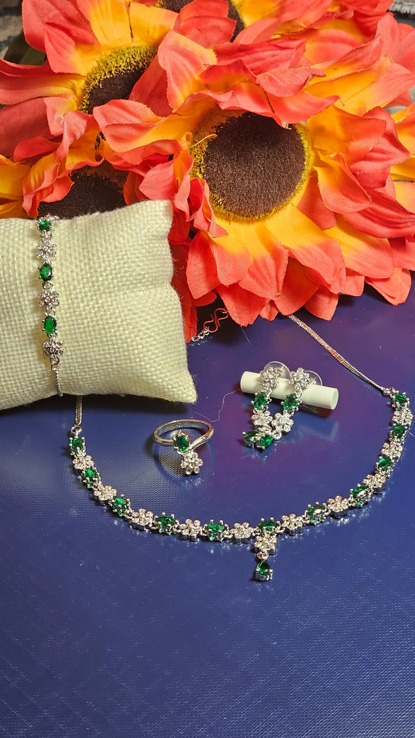 American Diamond (AD) Necklace Set – Design 32