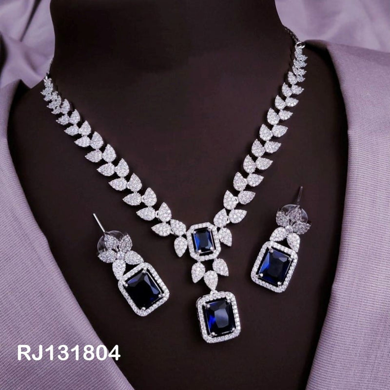 American Diamond (AD) Necklace Set – Design 28