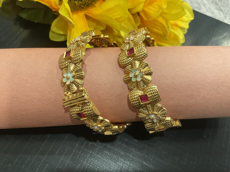Gold-Plated & Rajwadi Bangles Set – Design 01