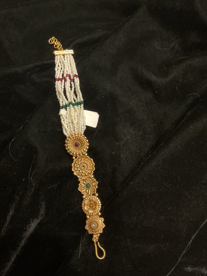 Gold pear bracelet