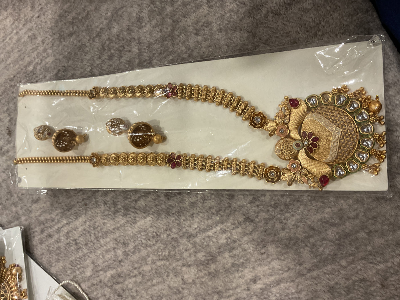 Kundan Long Necklace Set – Design 01