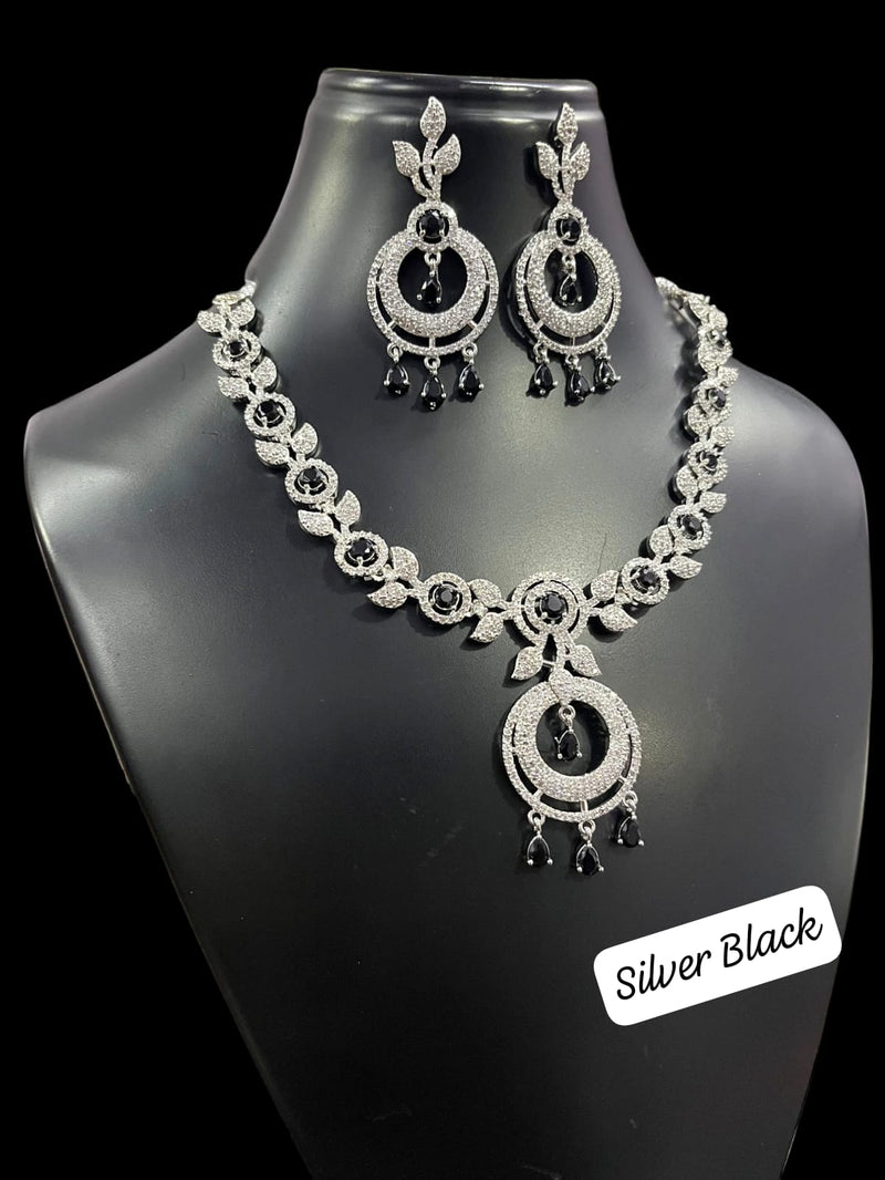American Diamond (AD) Necklace Set – Design 19