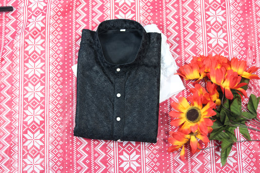 Blue circle men’s sequence kurta pajama