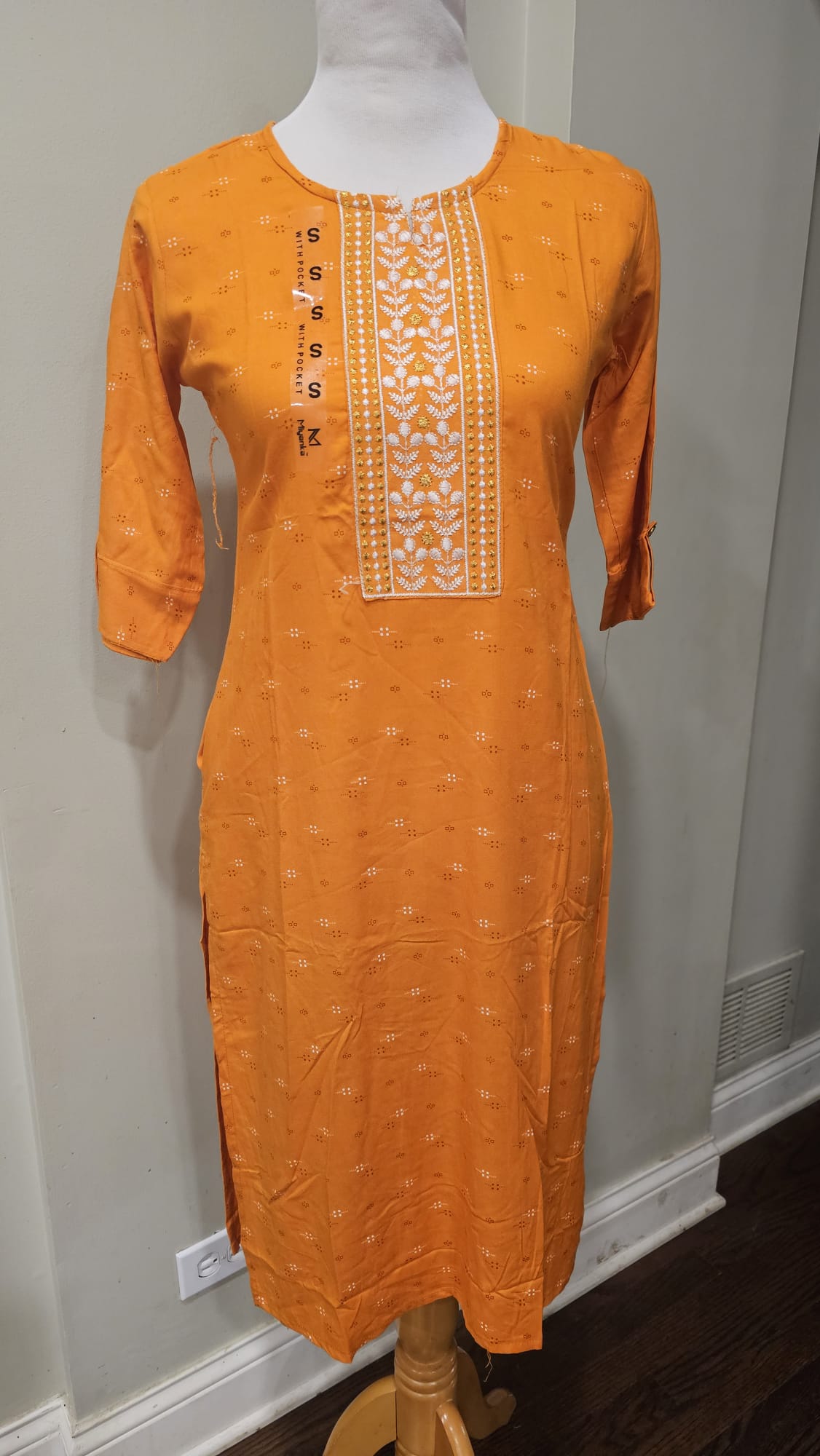 Haldi Golden Pocket Miyank Kurti