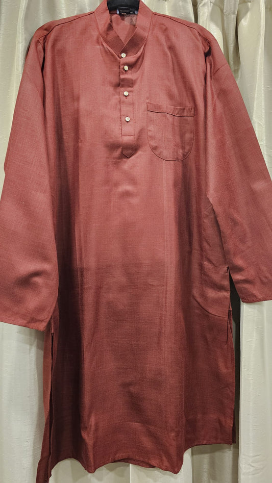 Red Maroon plain Kurta Pajama