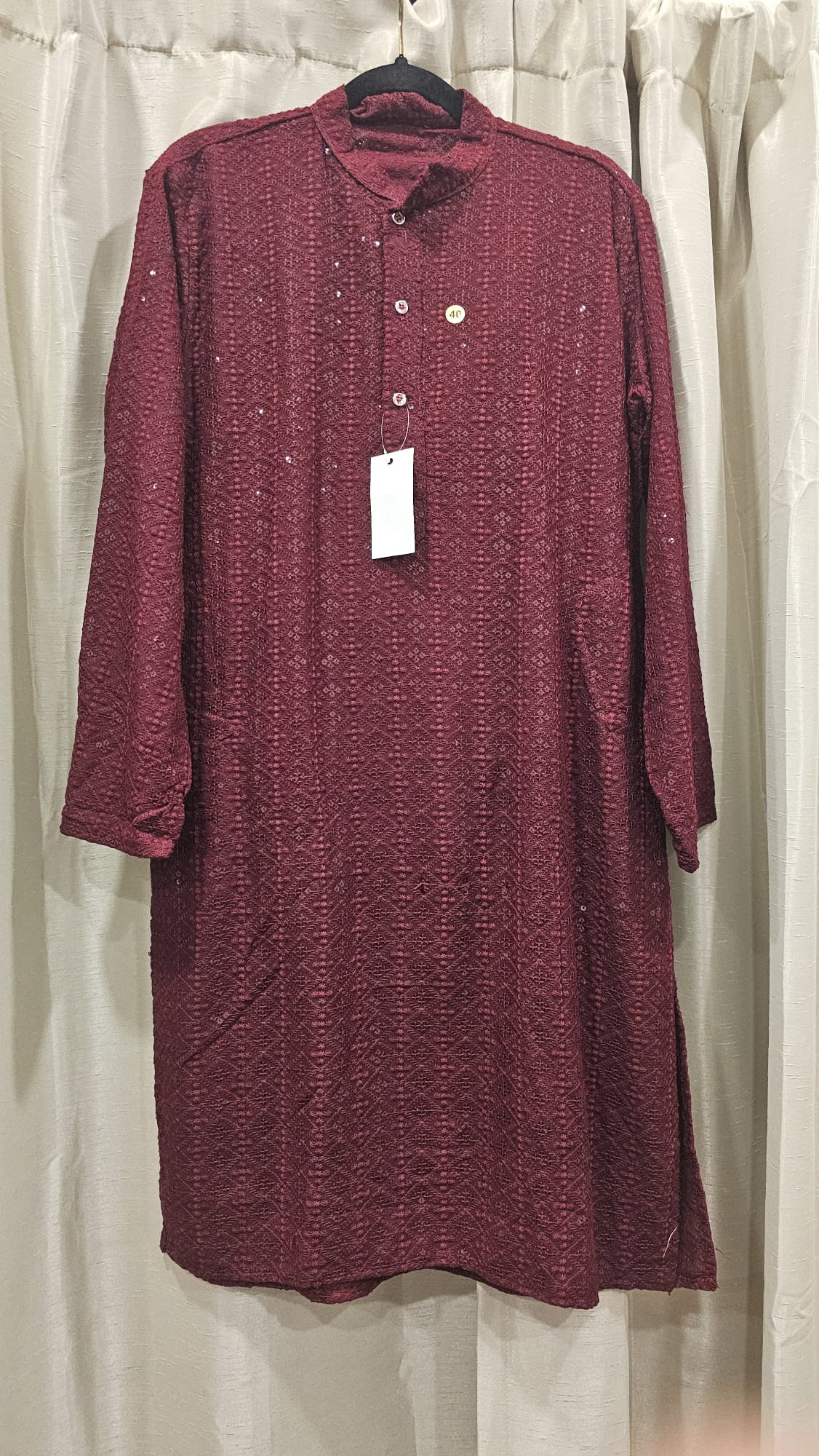 Red Mirror work kurta pajama