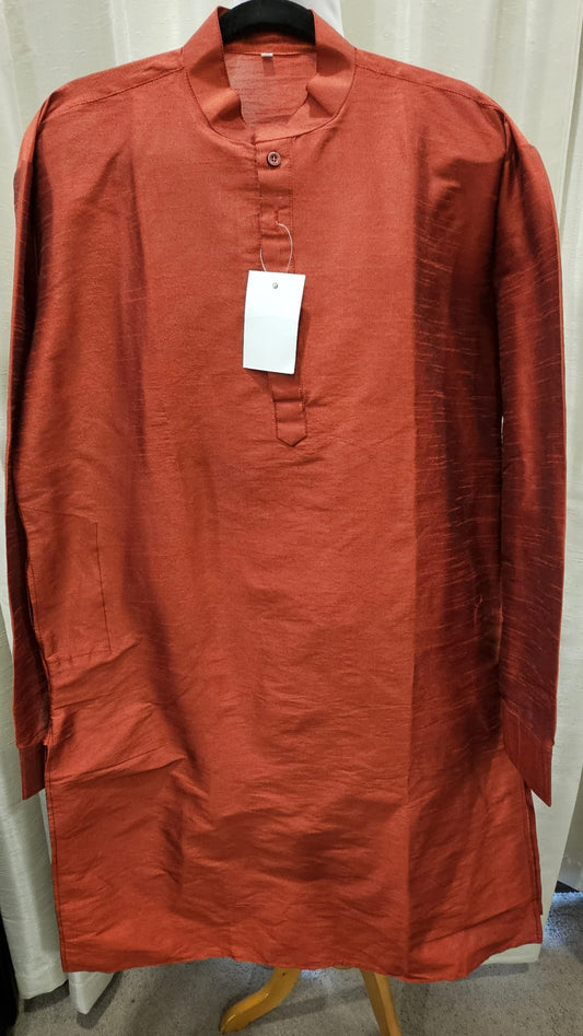 Red Plain Kurta pajama